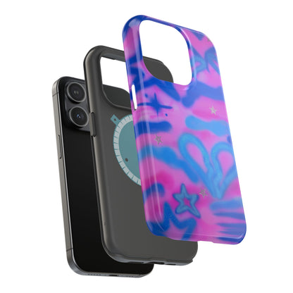 MagSafe "blue camo" airbrush iPhone case
