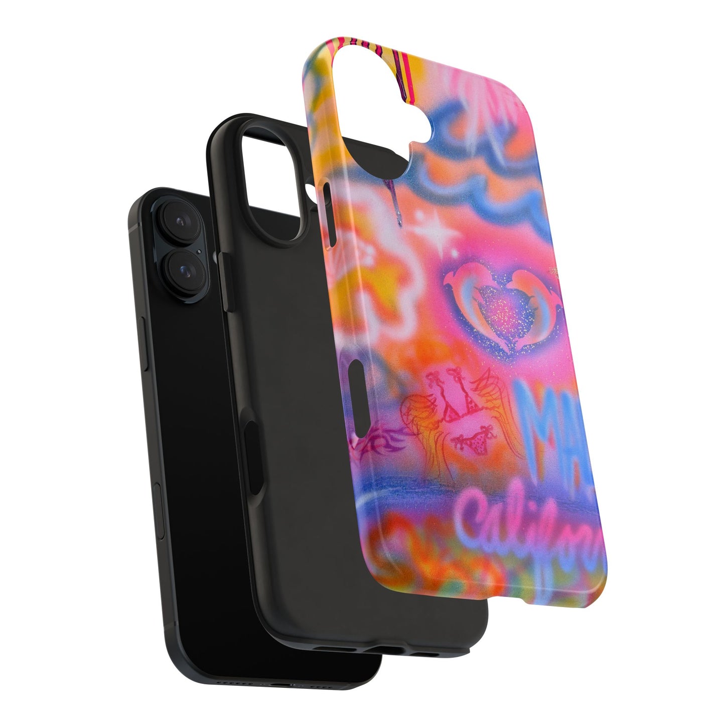 "mornings in malibu" airbrush iPhone case