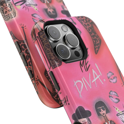 MagSafe "party diva" airbrush iPhone case