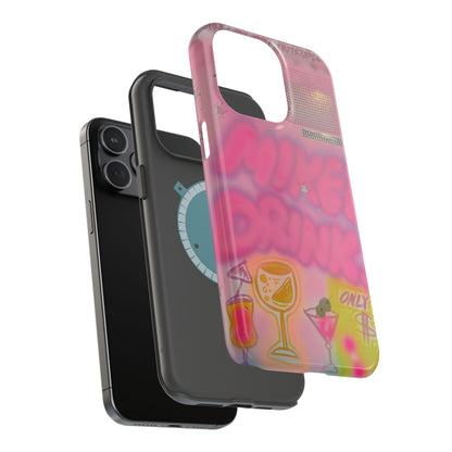 MagSafe "mixed drinks" airbrush iPhone case