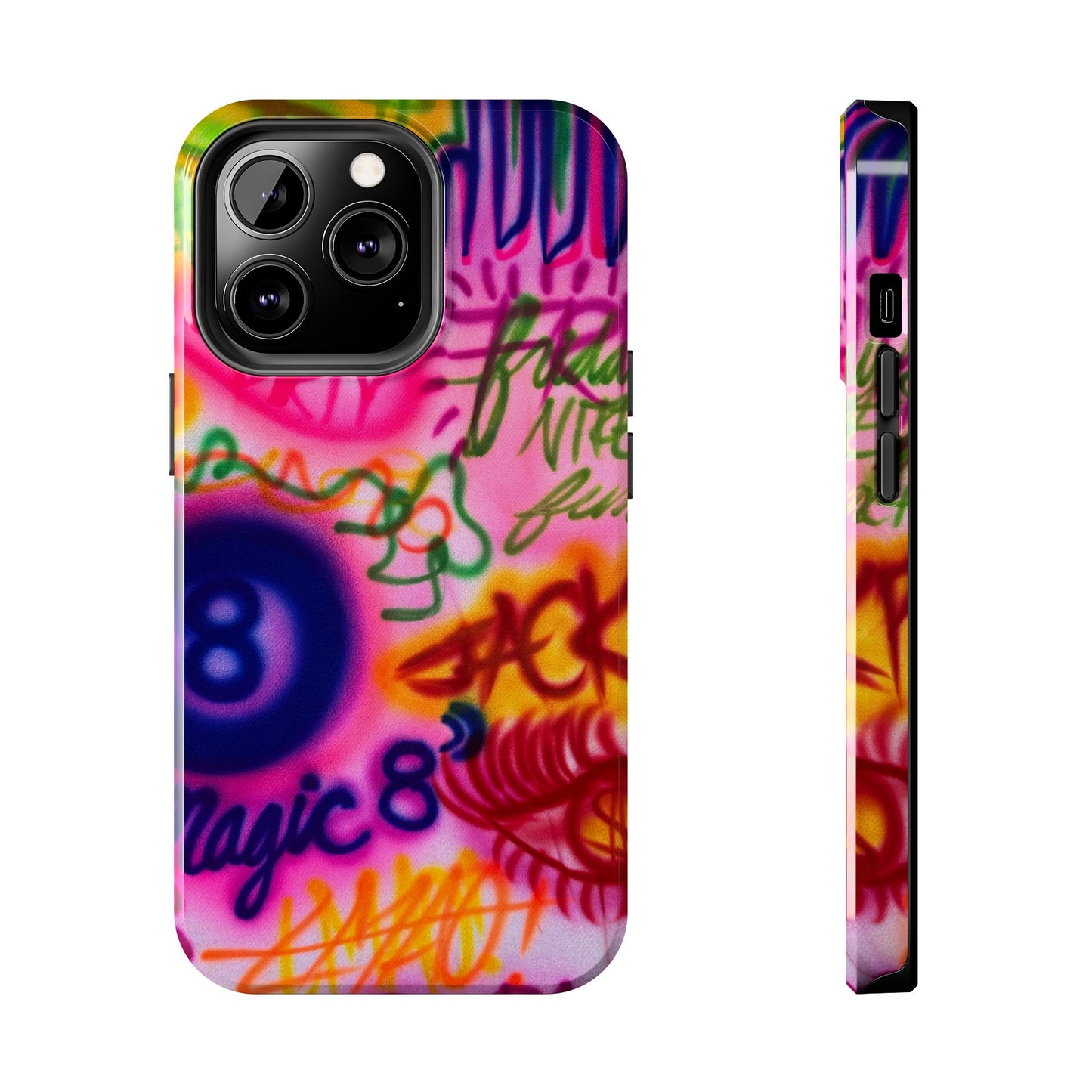 "colorful chaos" airbrush iPhone case