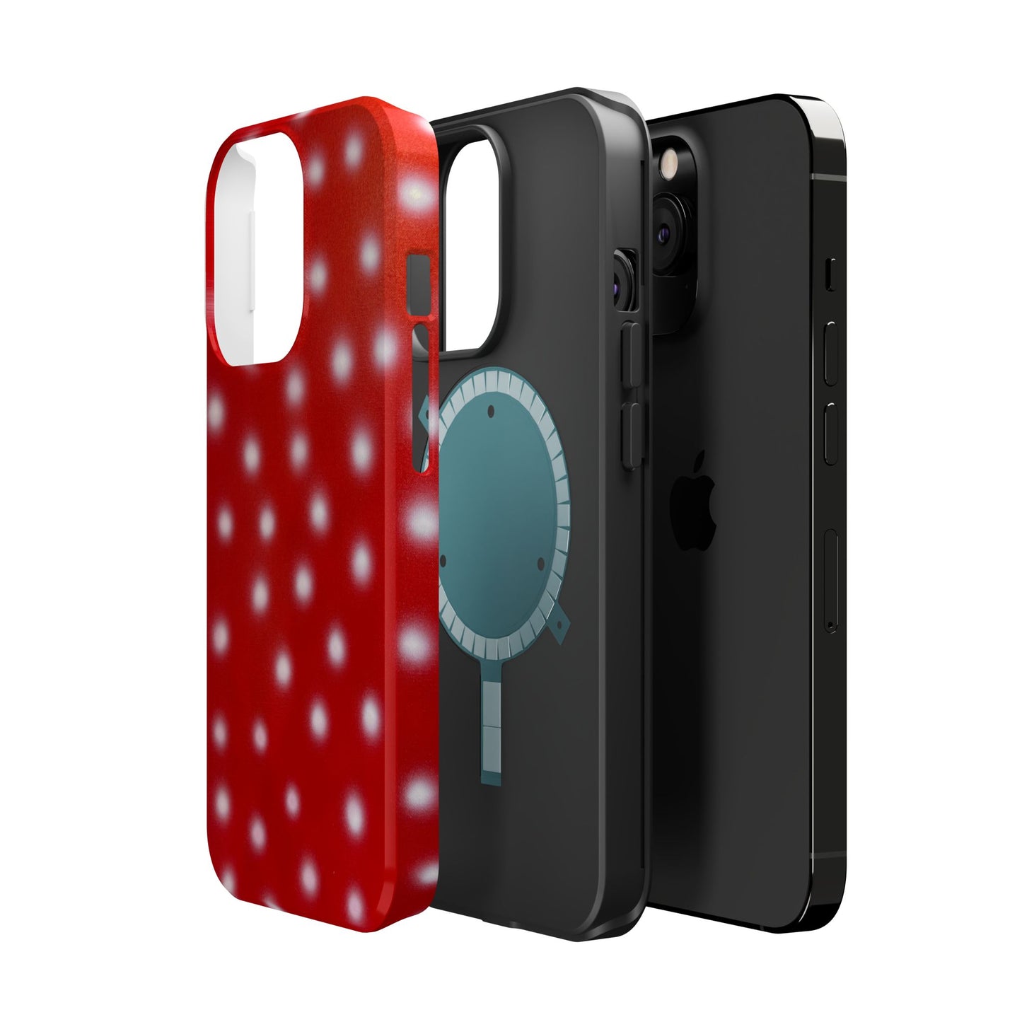 MagSafe "cherry crush polka dot" airbrush iPhone case
