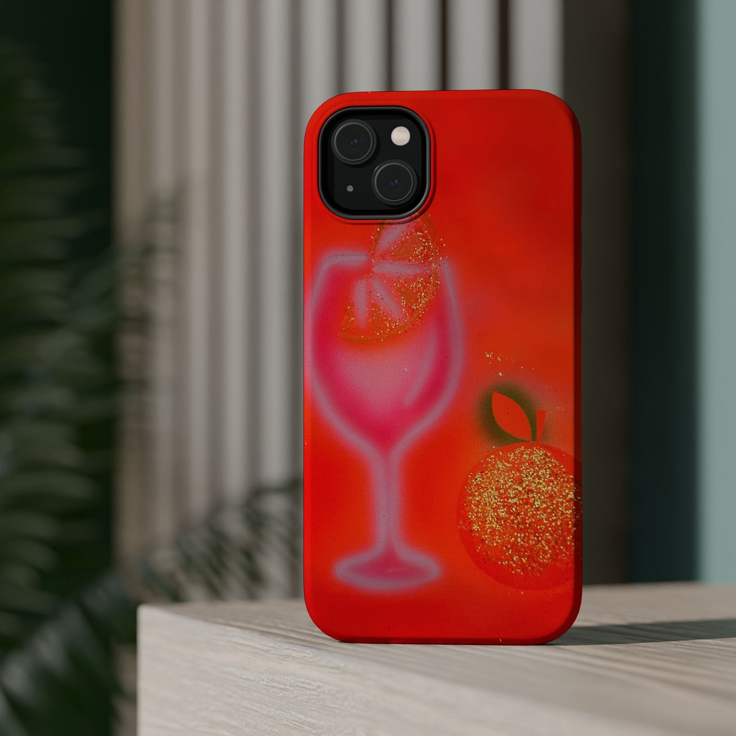 MagSafe "aperol spritz" airbrush iPhone case