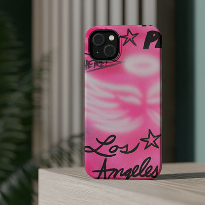 MagSafe "pinke Engelsflügel" Airbrush iPhone Hülle