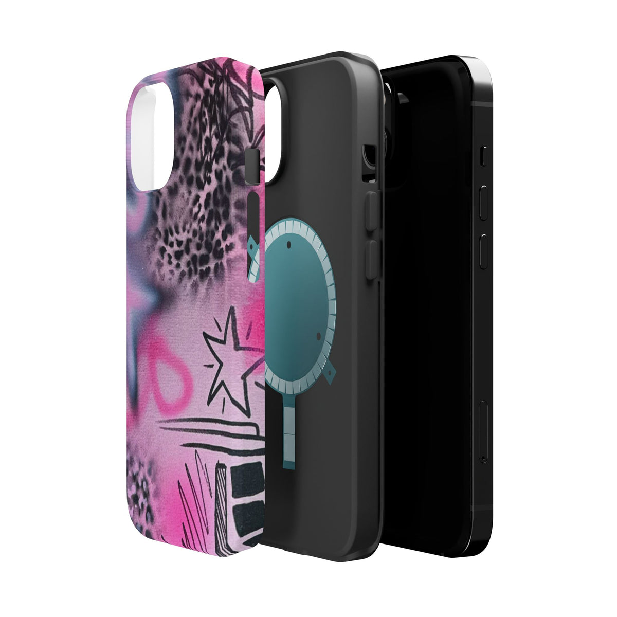 MagSafe "onyx cheetah" Airbrush iPhone Hülle