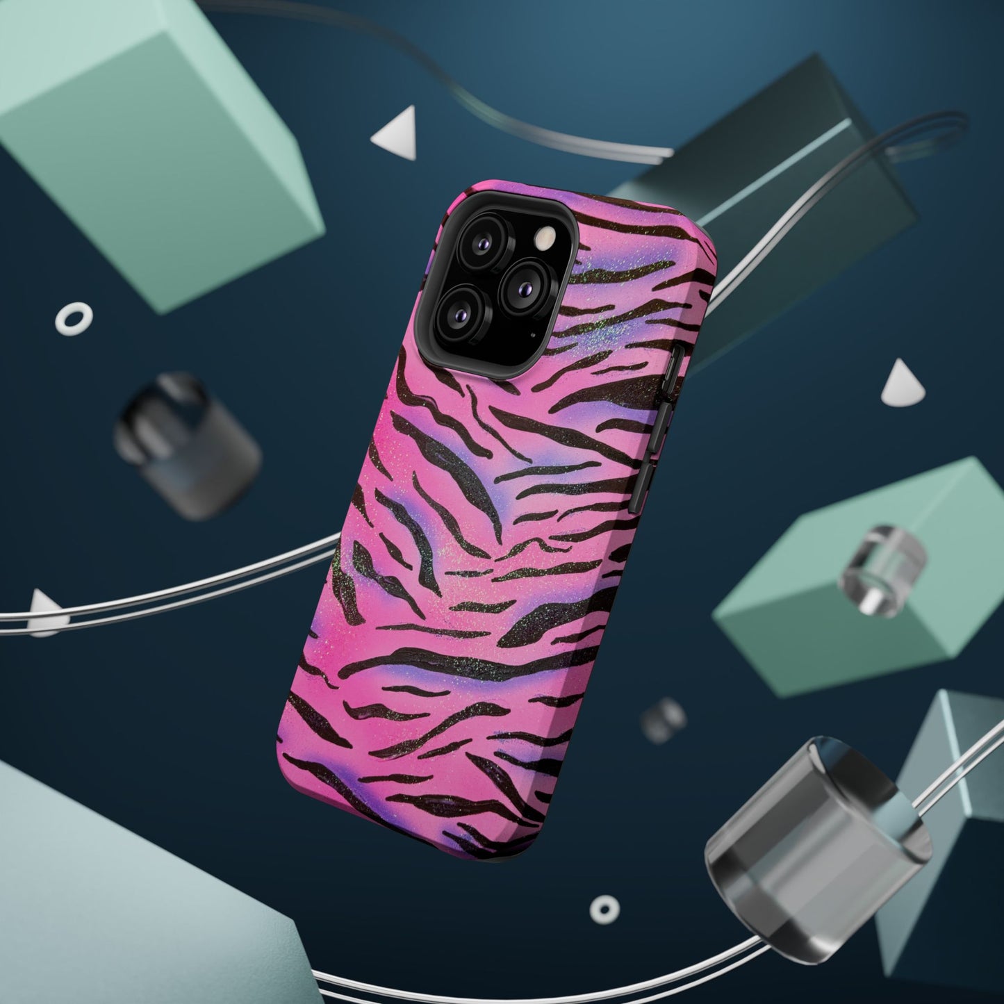 MagSafe "glitter zebra" airbrush iPhone case