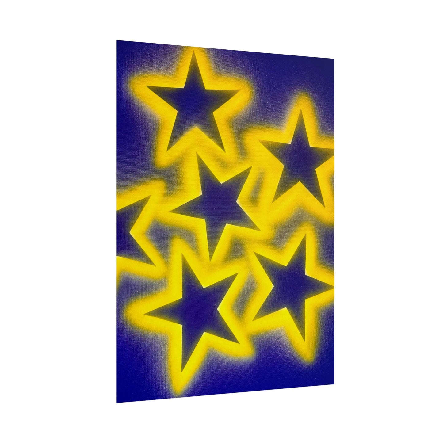 "cosmic crush" airbrush rolled print