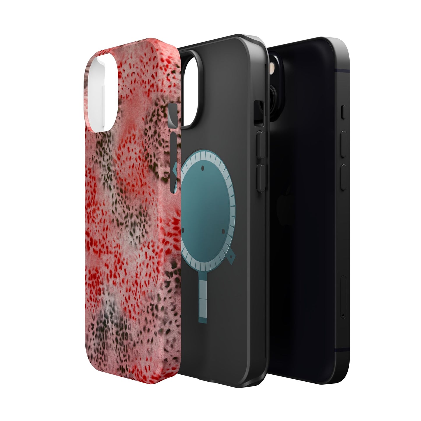 MagSafe "red cheetah" airbrush iPhone case