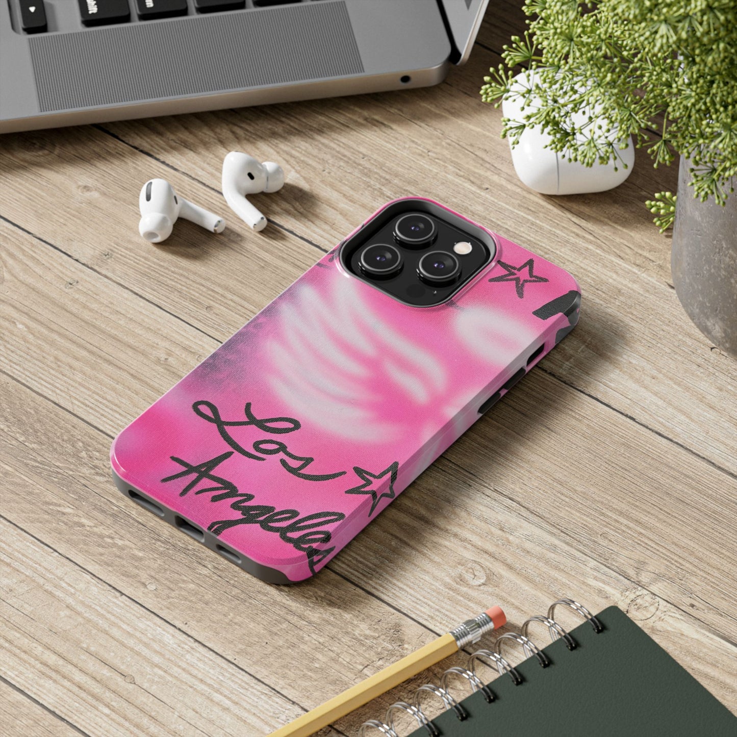 "pink angel wings" airbrush iPhone case