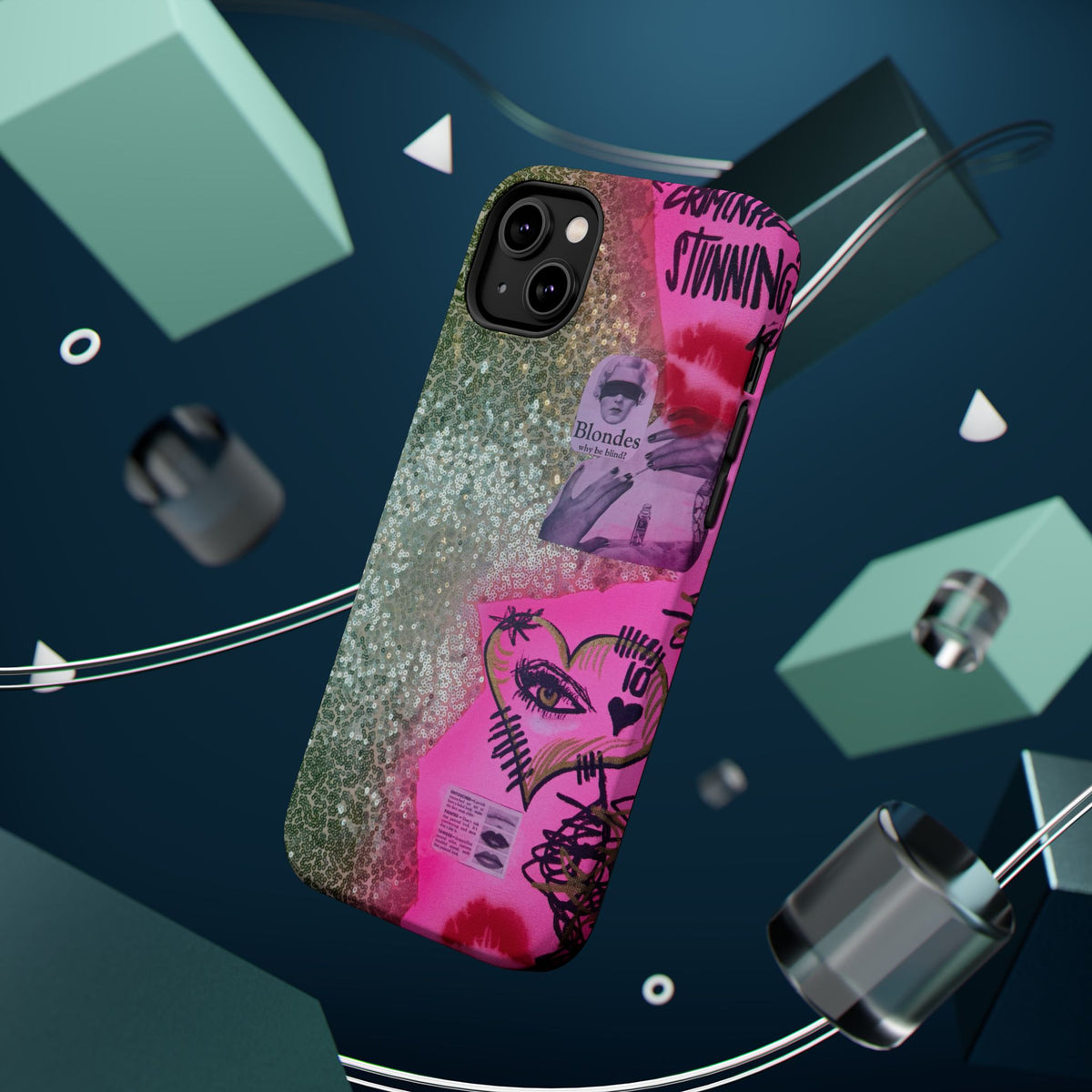 MagSafe "glitter gloss" airbrush iPhone case