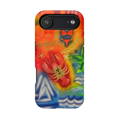 MagSafe "tipsy lobster" airbrush iPhone case