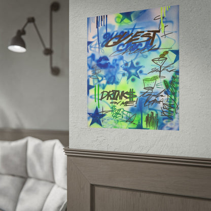 "guest check" airbrush rolled print
