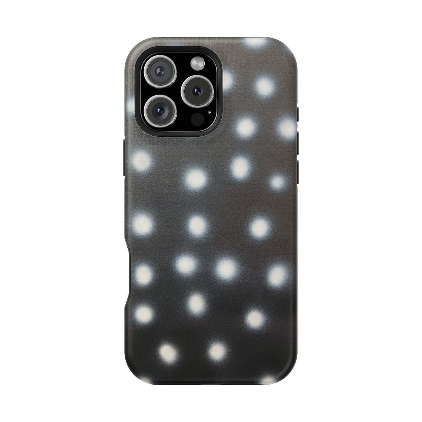 MagSafe "coconut noir polka dot" airbrush iPhone case