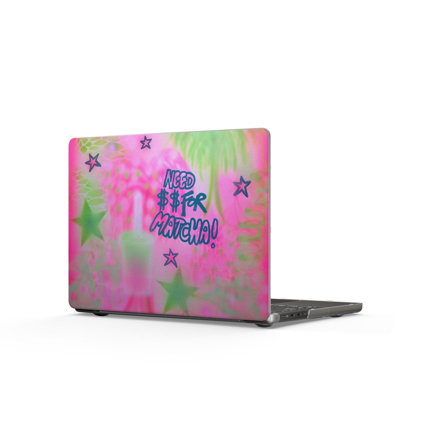 "need $$ for coffee" airbrush matte macbook case