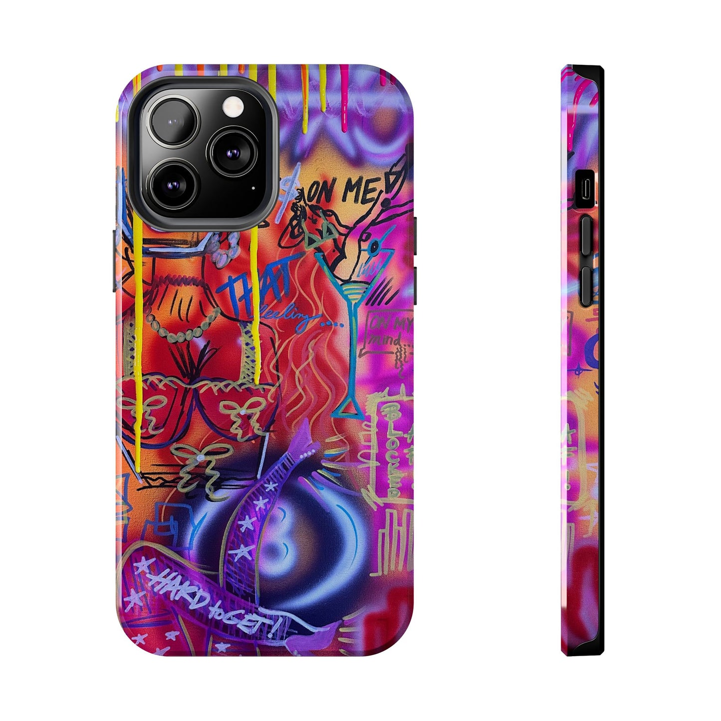 "shots on me" airbrush iPhone case