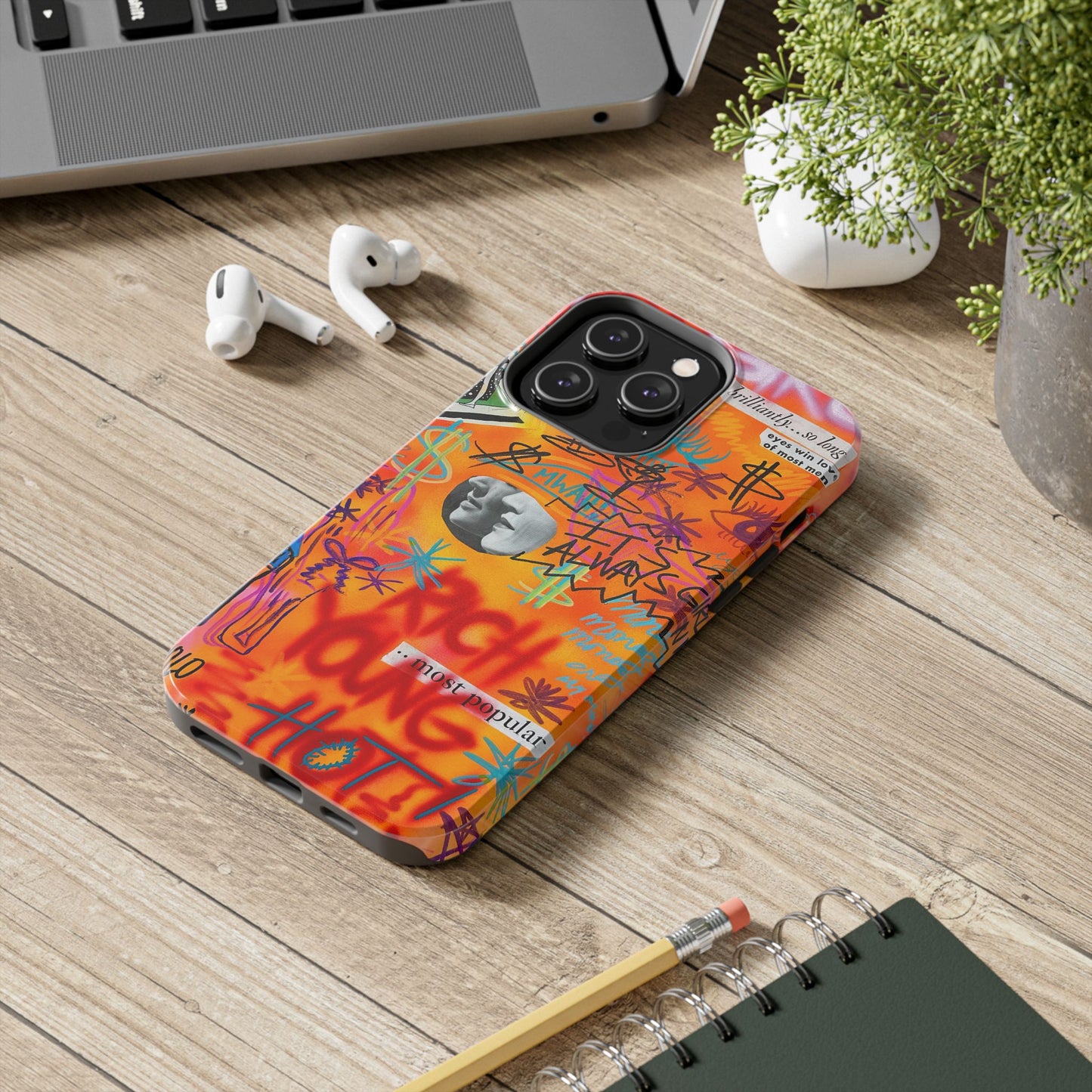 "young, rich, hot!" airbrush iPhone case