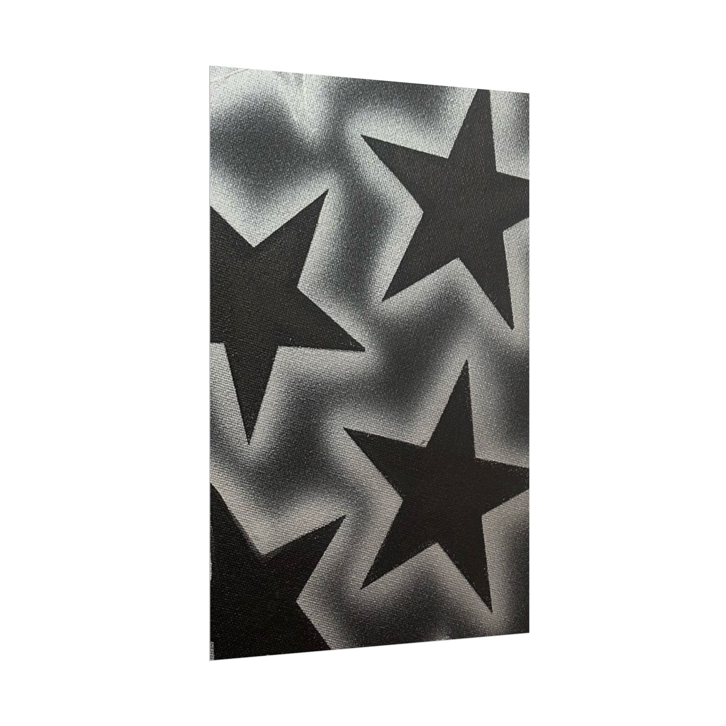 "chrome stars" airbrush rolled print