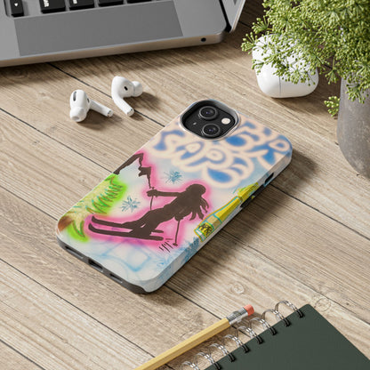 "winter escape" airbrush iPhone case