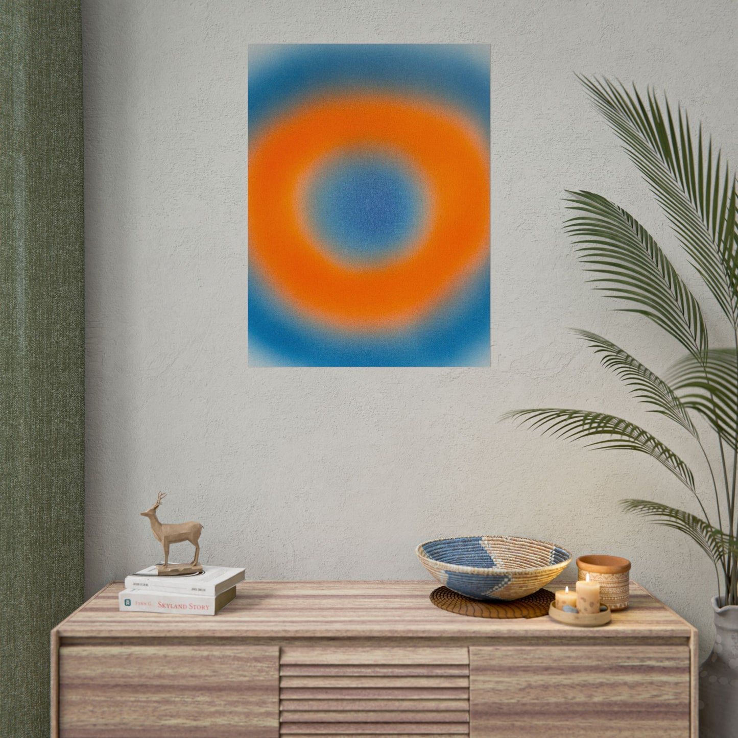 "citrus sky" airbrush rolled print
