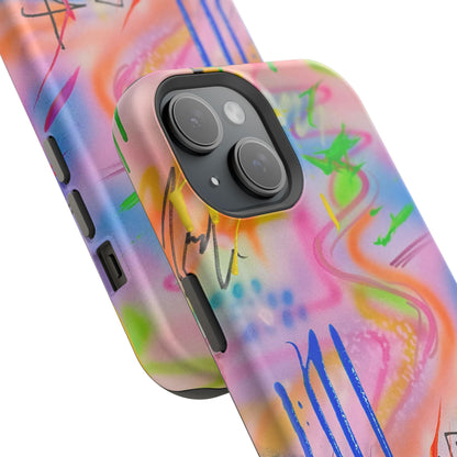 MagSafe "neon haze" airbrush iPhone case