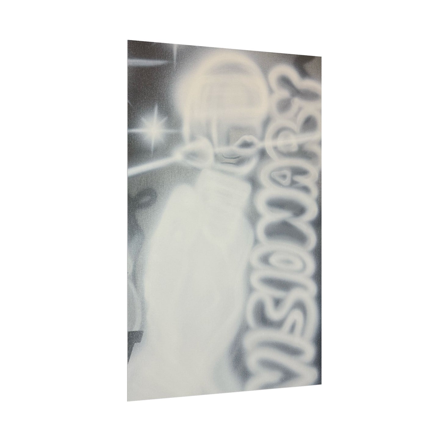 "visionary" airbrush rolled print