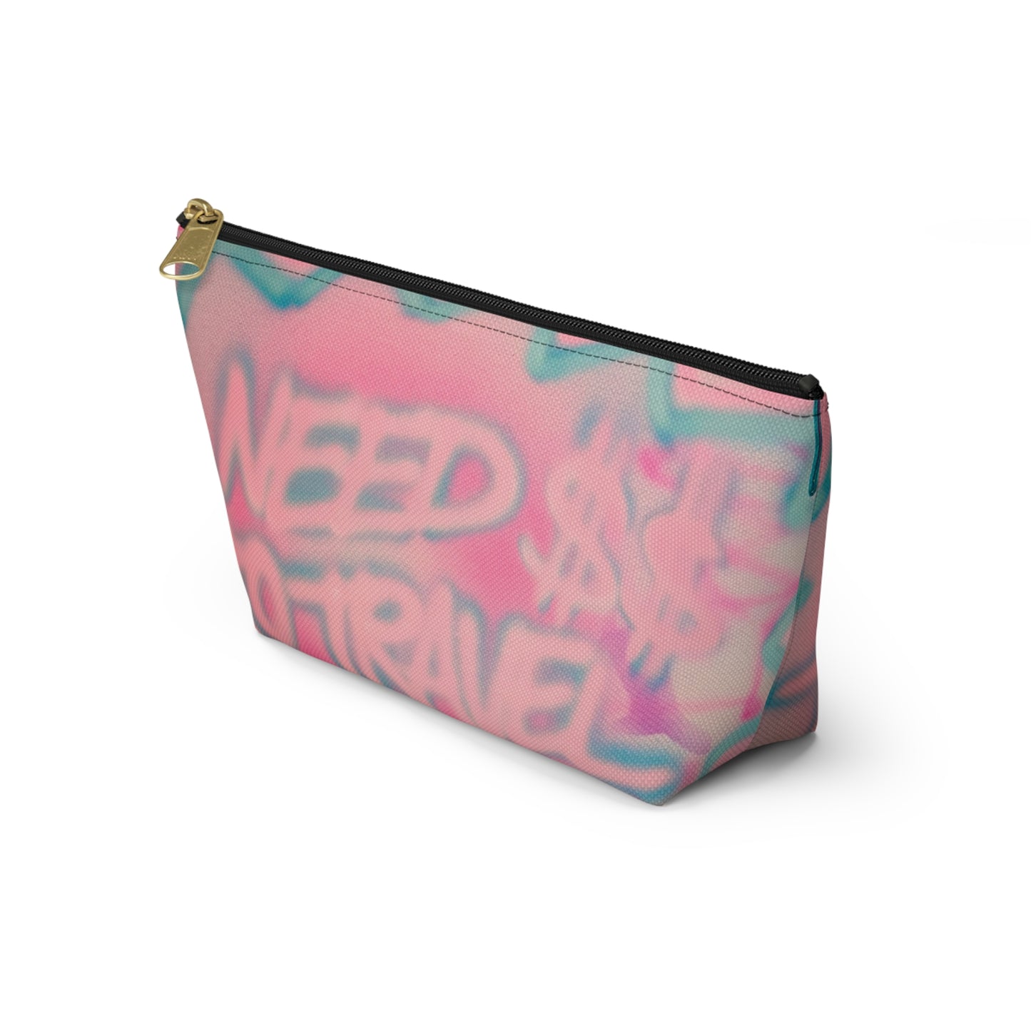 "need $$ to travel" airbrush makeup pouch