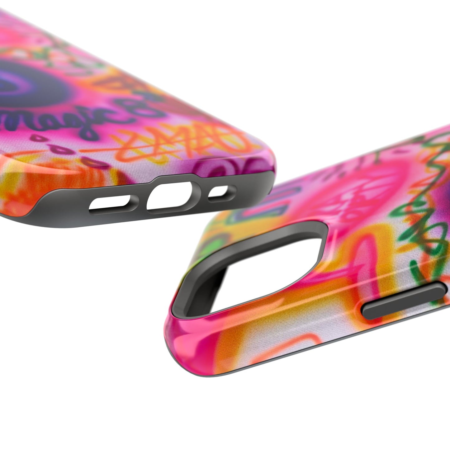 MagSafe "farbenfrohes Chaos" Airbrush-iPhone-Hülle