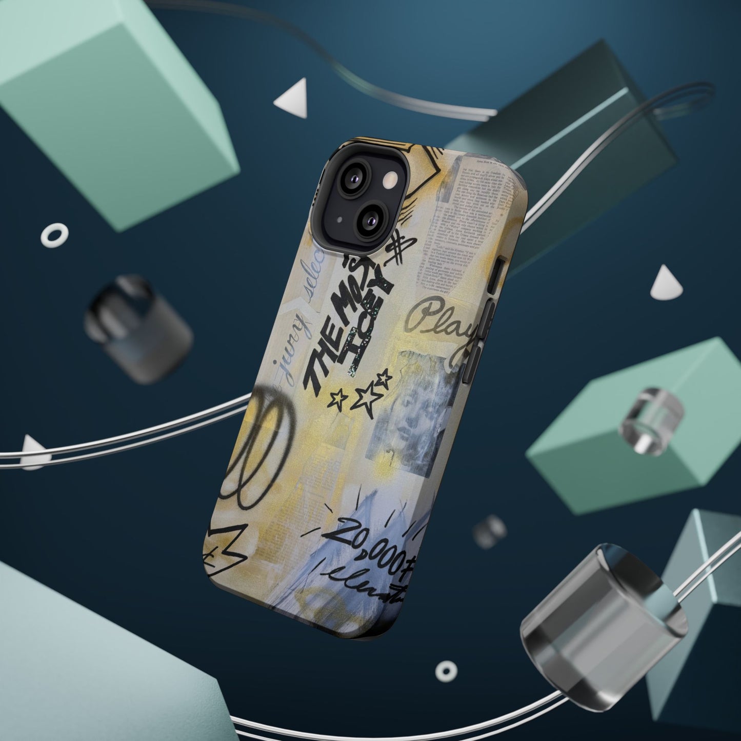 MagSafe "golden glacier" airbrush iPhone case