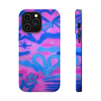 MagSafe "blue camo" airbrush iPhone case