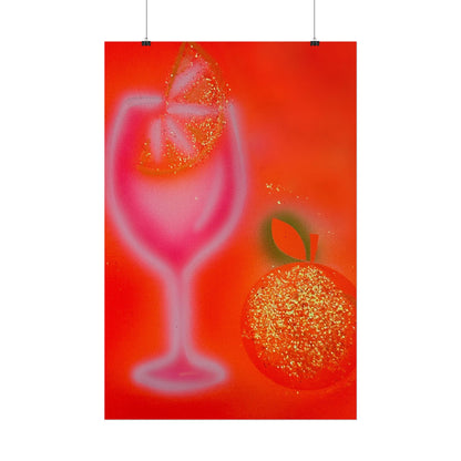 "aperol spritz" airbrush rolled print