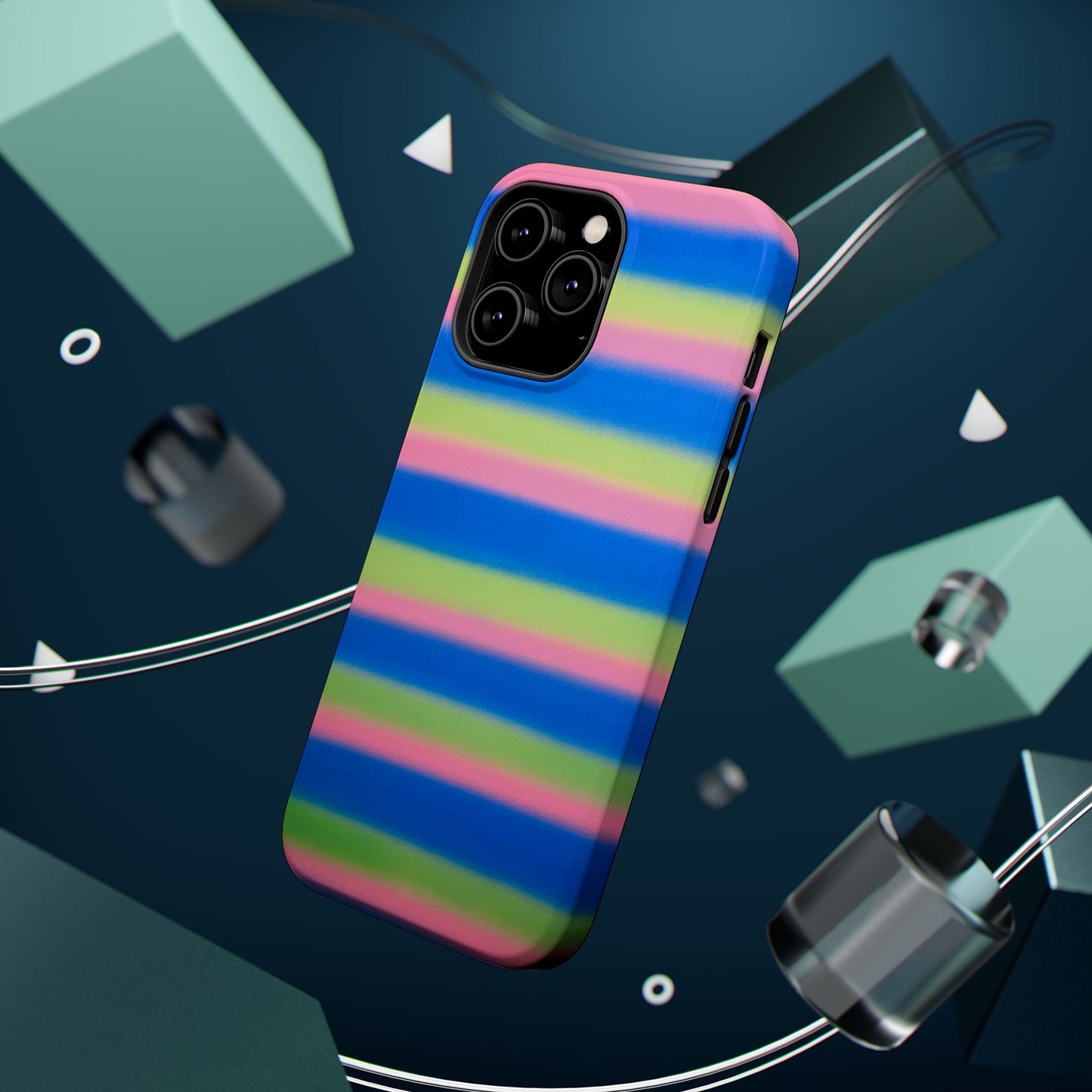 MagSafe "sherbet stripes" airbrush iPhone case