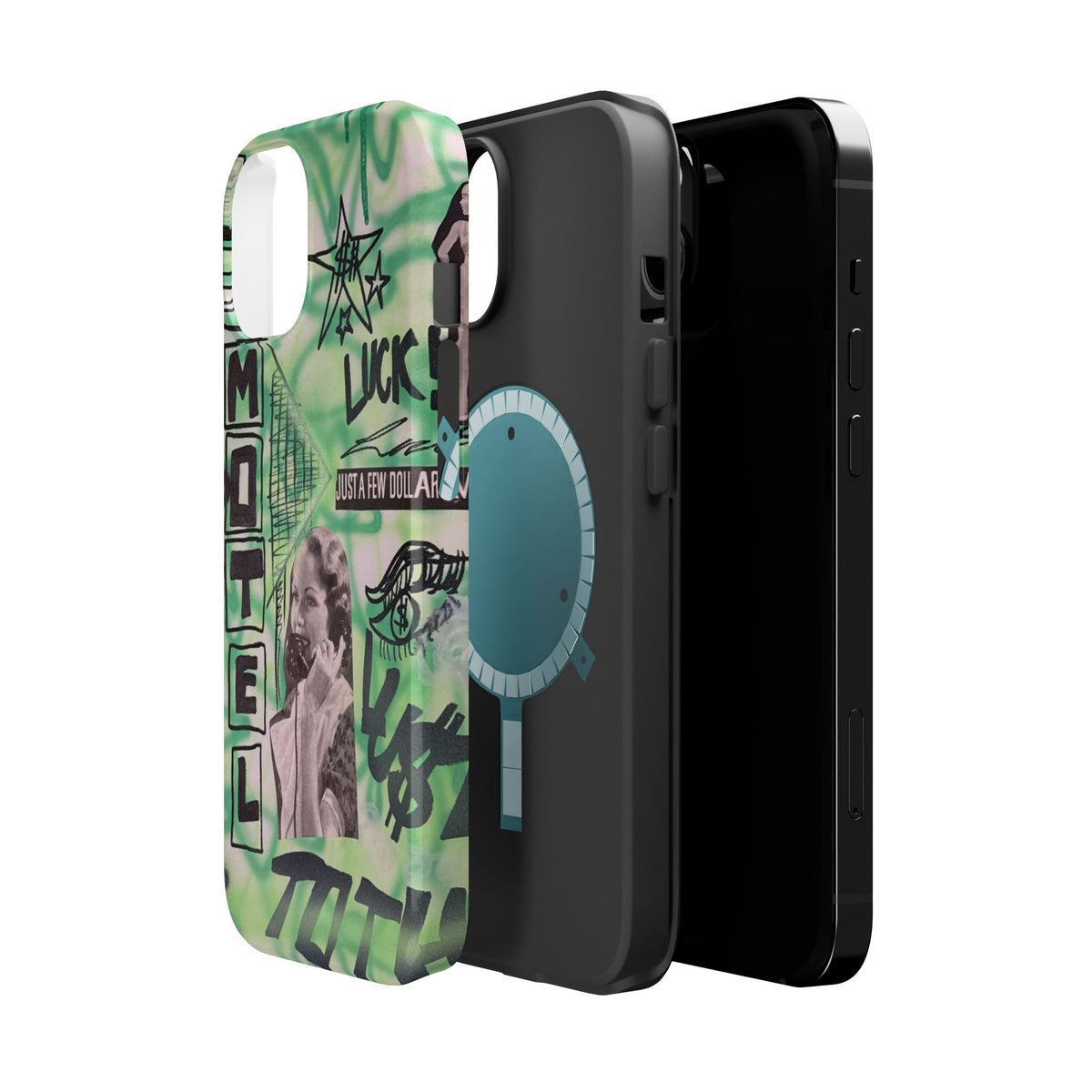 MagSafe "lust over luck" airbrush iPhone case