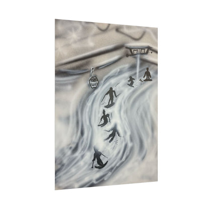 "avalanche" airbrush rolled print