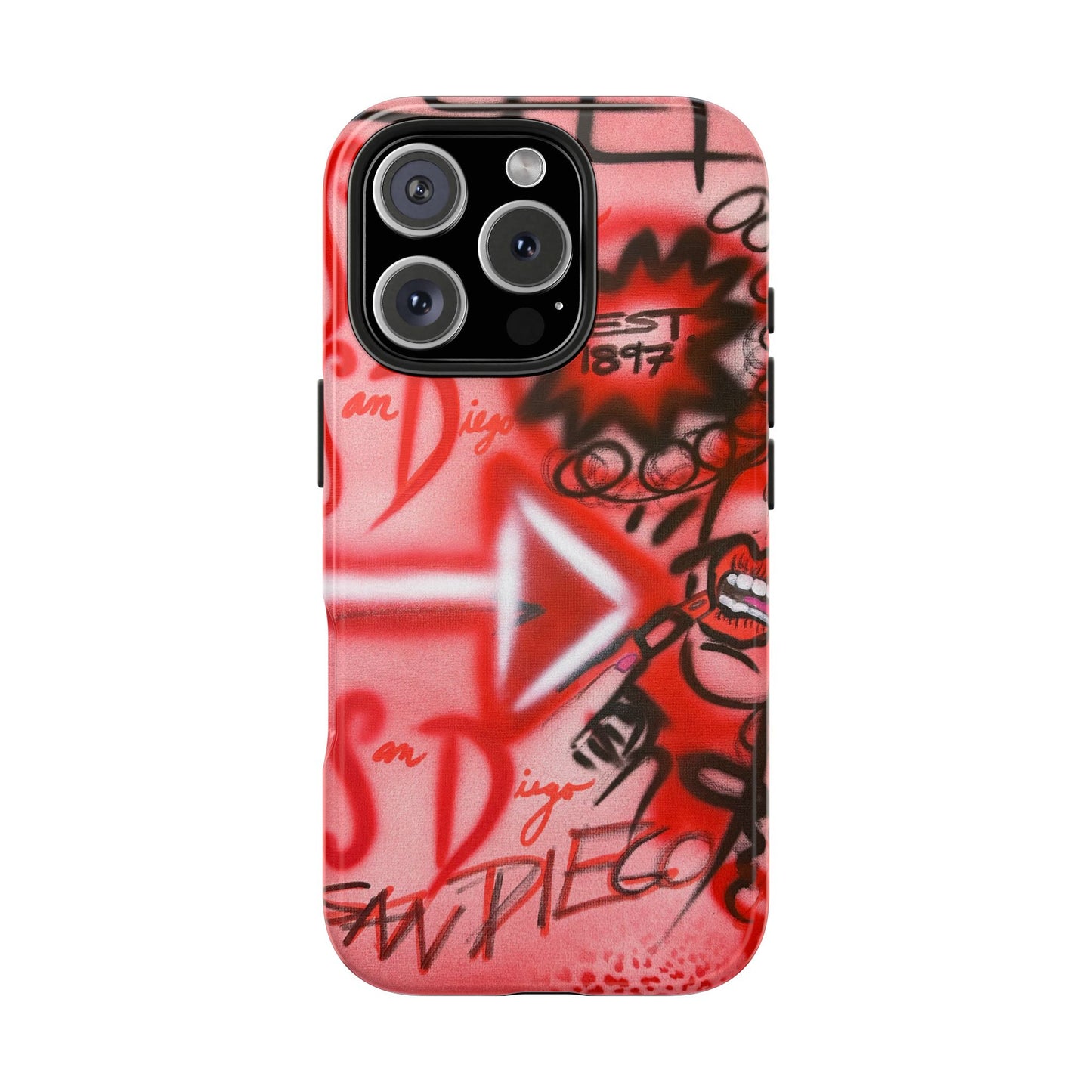 "san diego" airbrush iPhone case