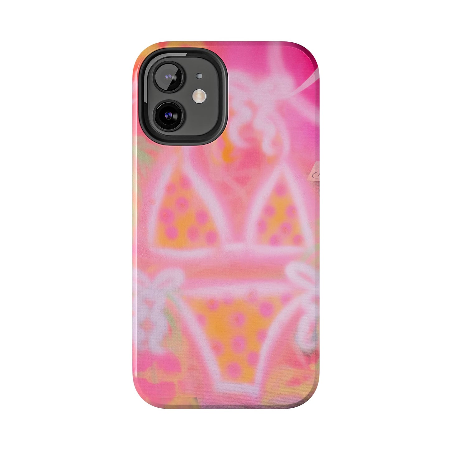 "yellow polka dot bikini" airbrush iPhone case