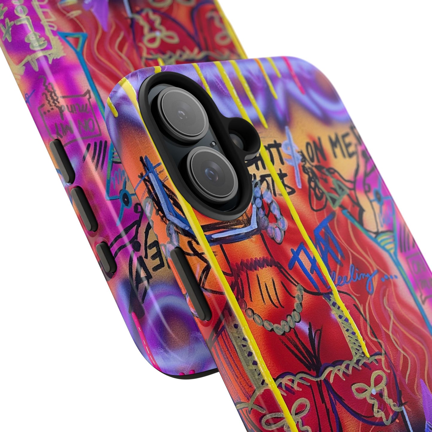 "shots on me" airbrush iPhone case