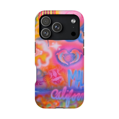 "mornings in malibu" MagSafe airbrush iPhone case