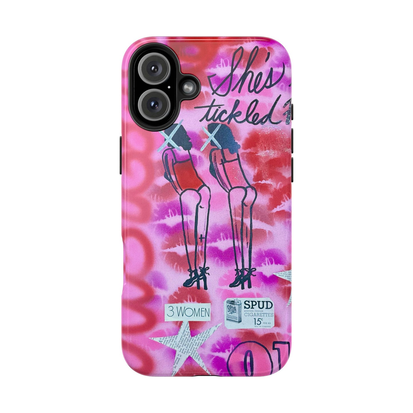 "tickled pink" airbrush iPhone case