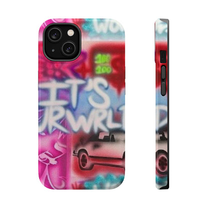 MagSafe „its ur WRLD“ Airbrush iPhone Hülle
