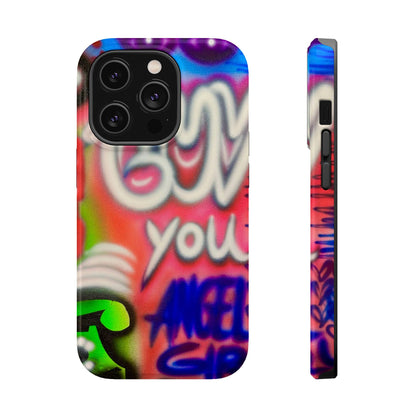 MagSafe "luv u angel girl" Airbrush iPhone Hülle
