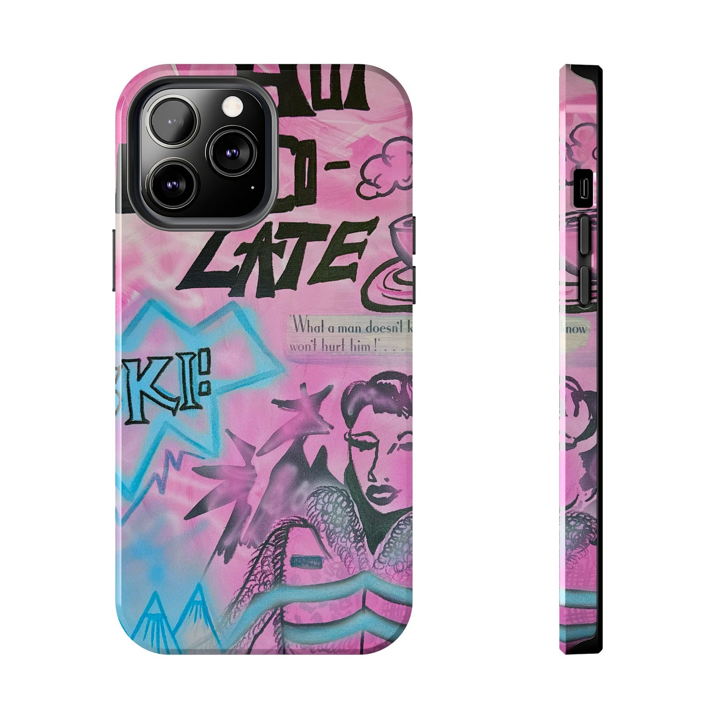 "avant le ski" airbrush iPhone case