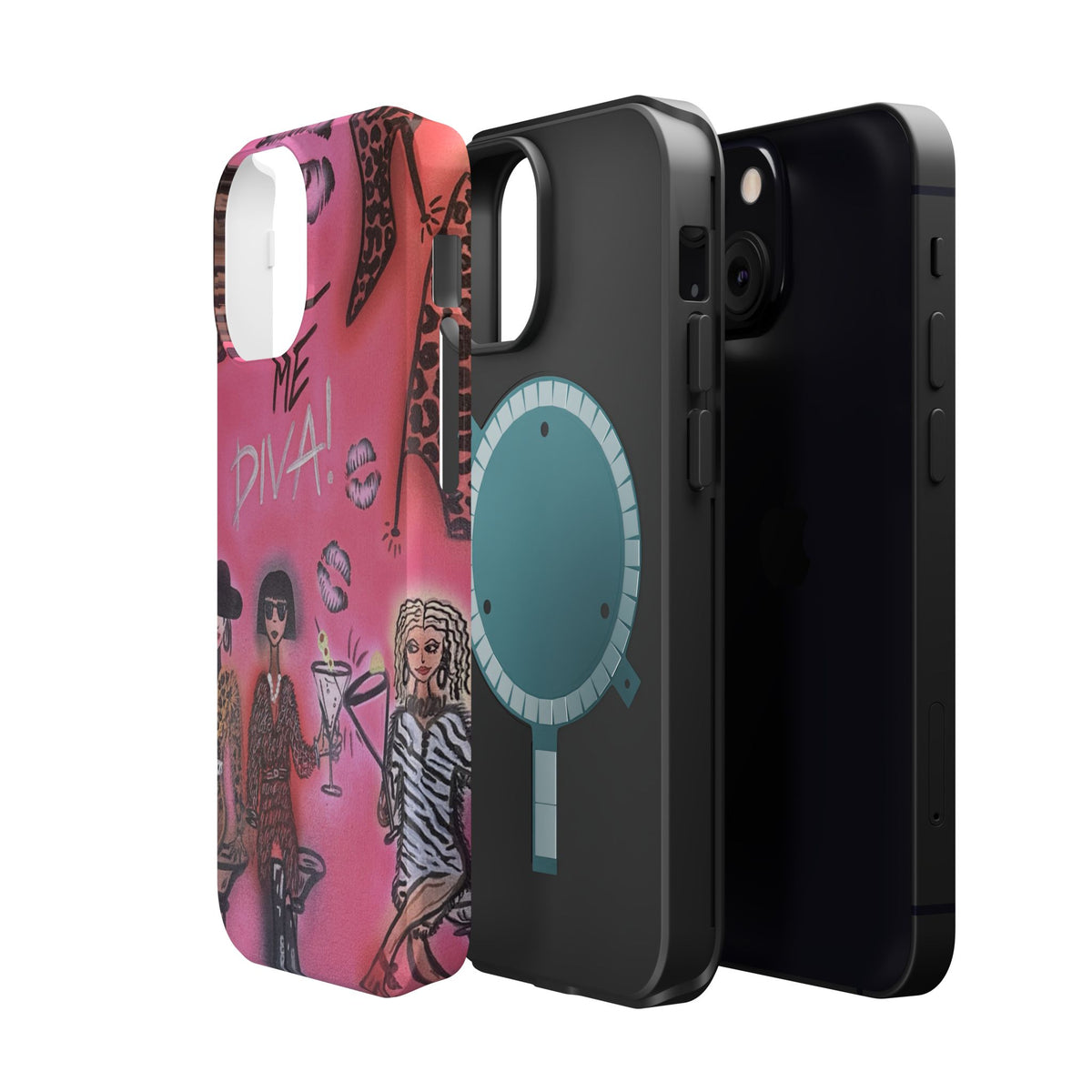 MagSafe "party diva" airbrush iPhone case