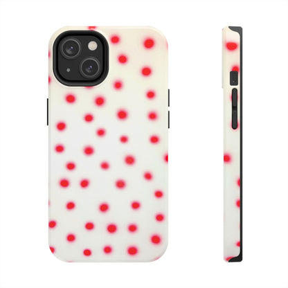 "vanilla cherry polka dot" airbrush iPhone case