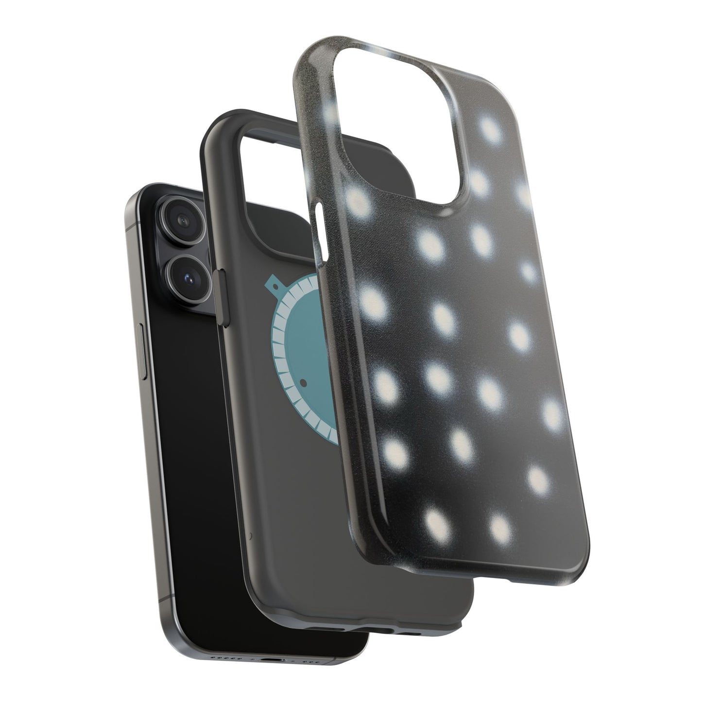 MagSafe "coconut noir polka dot" airbrush iPhone case