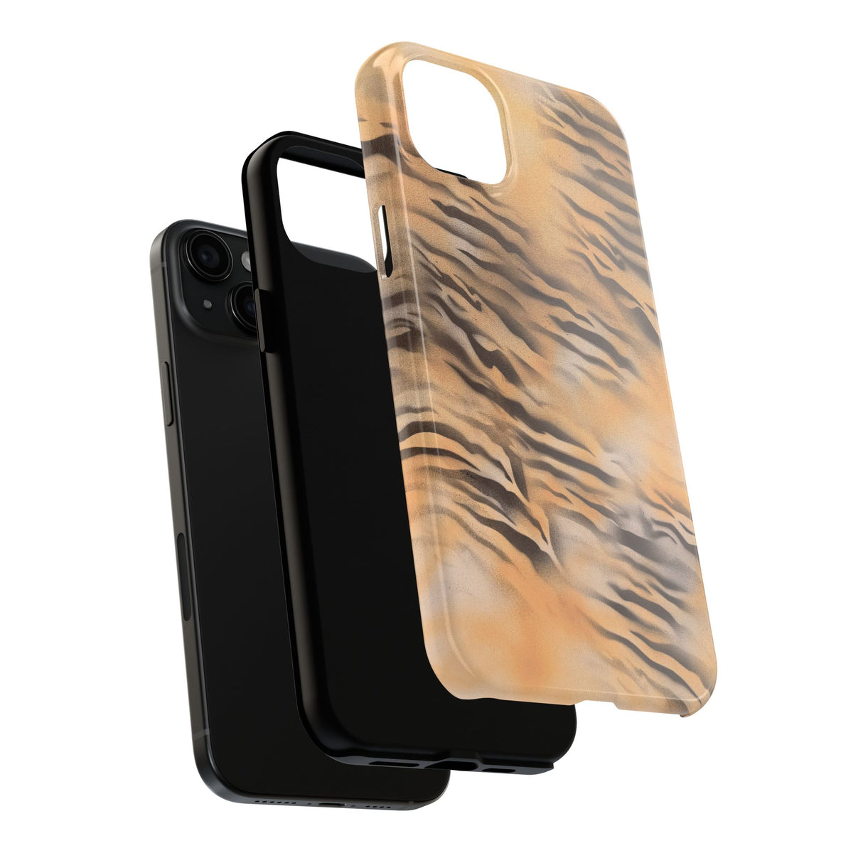 neutral tiger airbrush iPhone case