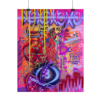 "shots on me!" airbrush rolled print