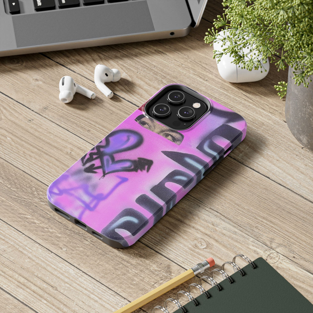 "Lila Prinzessin" Airbrush iPhone Hülle