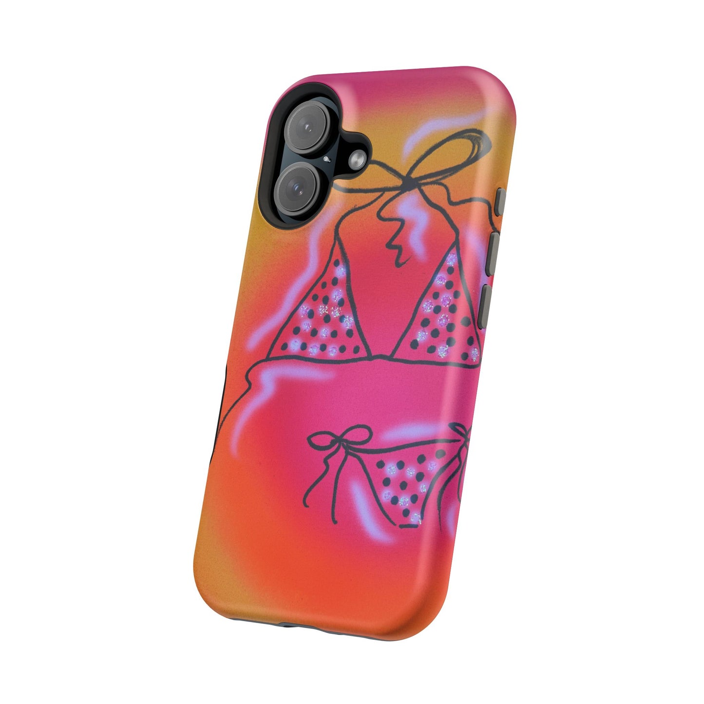 MagSafe "glitter bikini" airbrush iPhone case