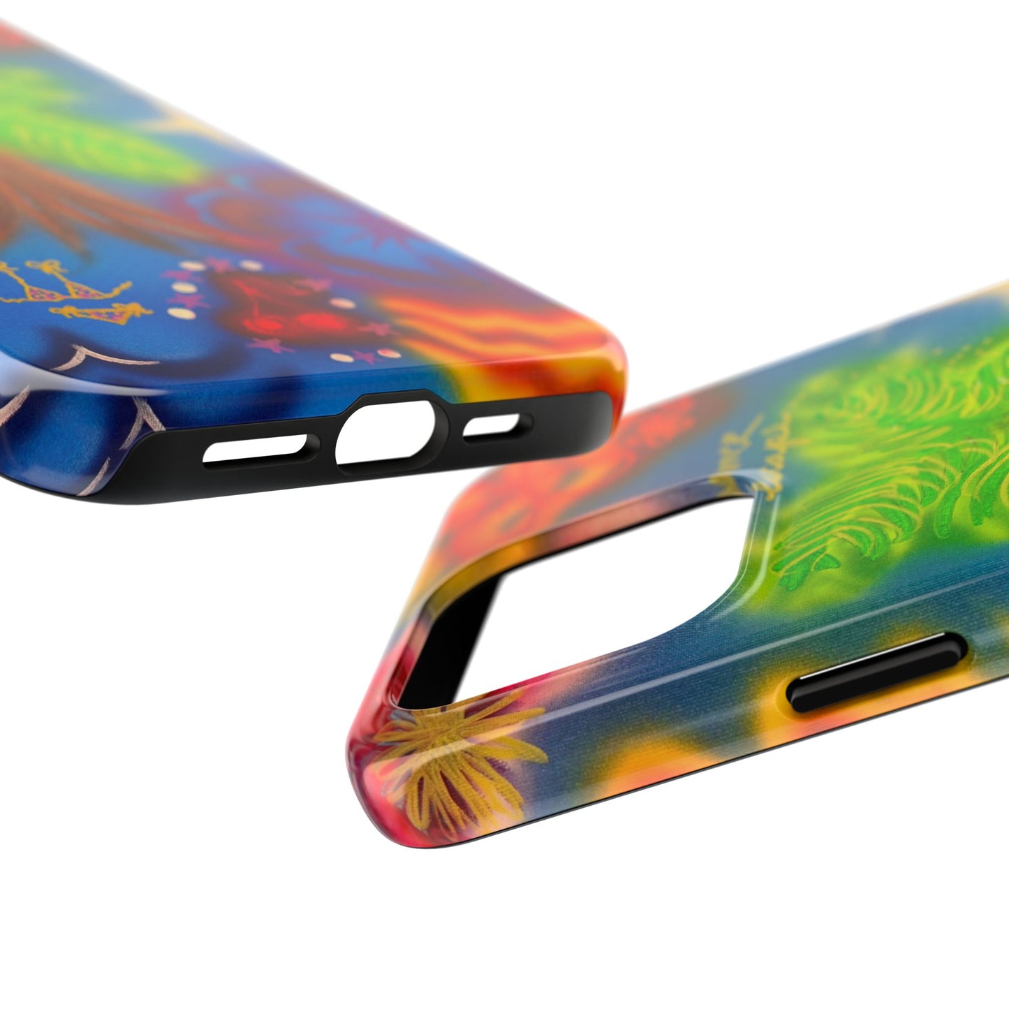 "neon blue palms" airbrush iPhone case