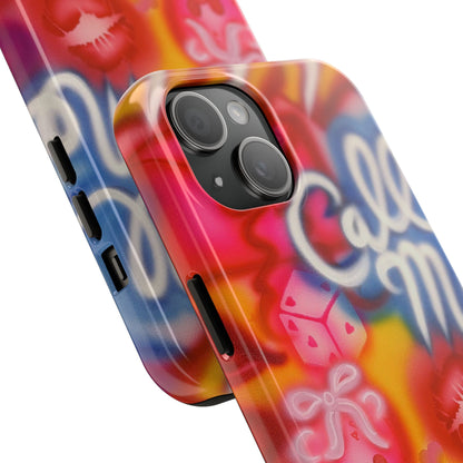 "CALL ME!" airbrush iPhone case